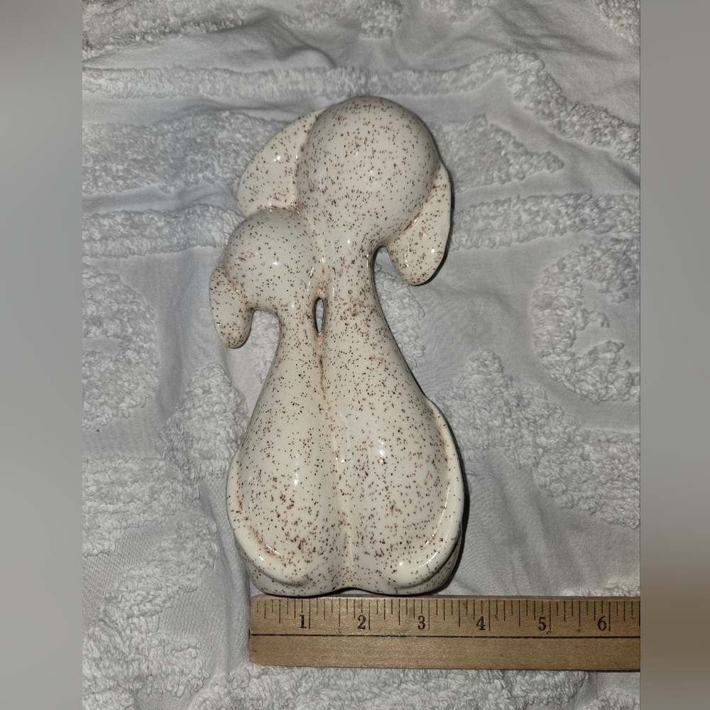Vintage MCM Speckled Ceramic Dog Figurine Good Used Condition - Picture 4 of 8